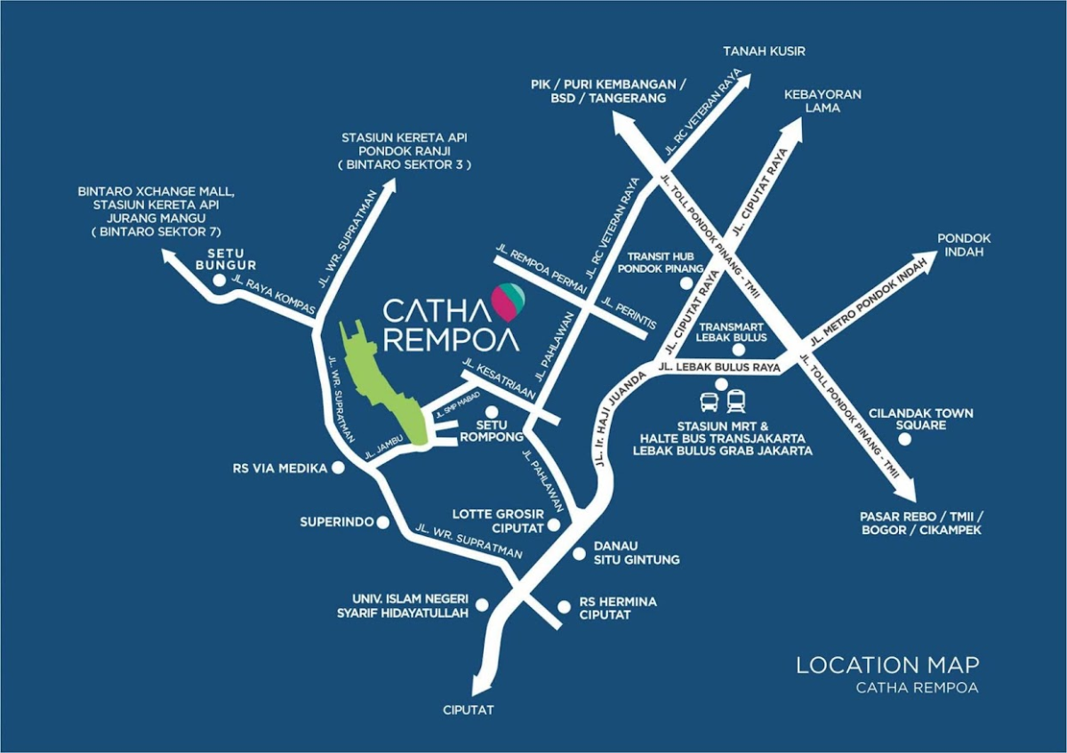 Lokasi Catha Rempoa Bintaro