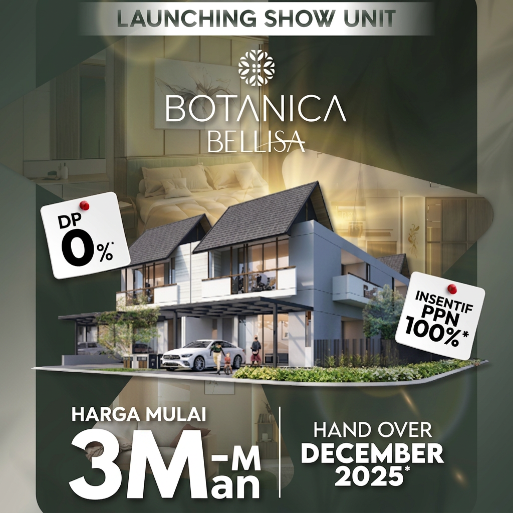 promo dan harga bintaro Botanica belllisa dengan tampilan facade botanica bellisa