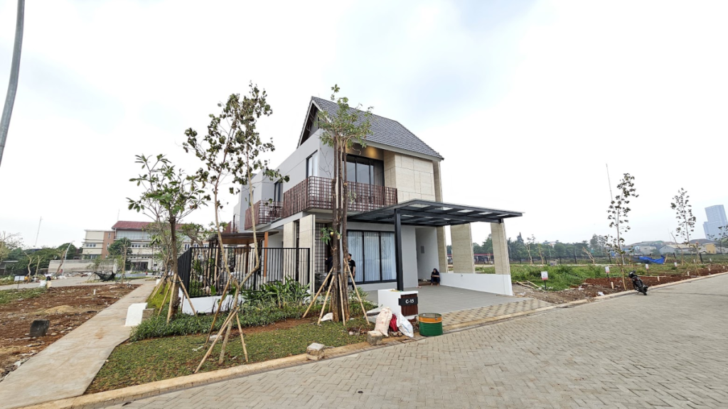 facade samping show unit aralia bintaro