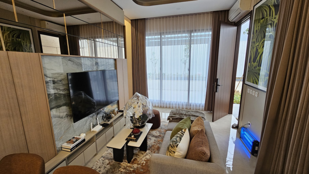living room show unit aralia bintaro