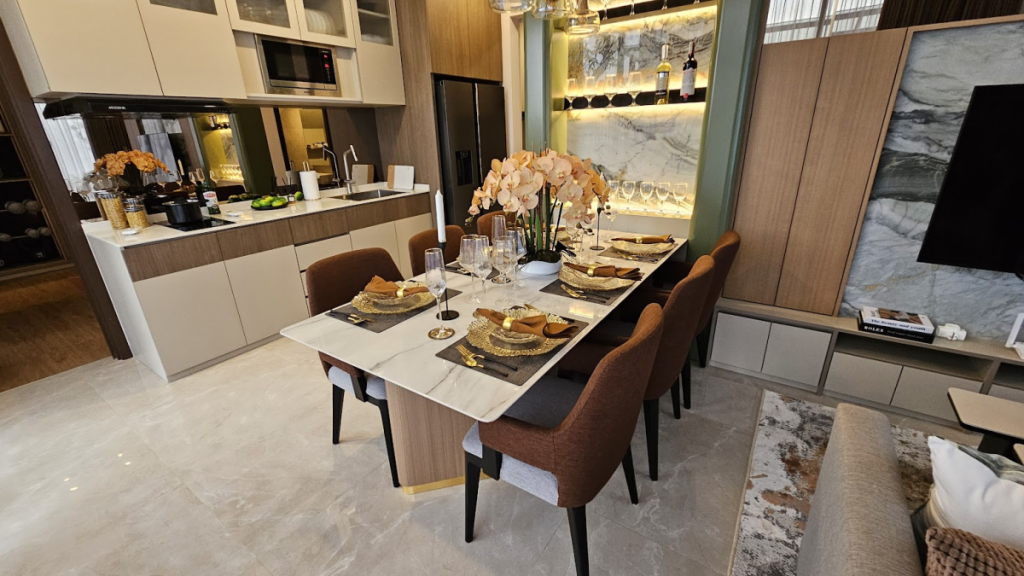 dining area show unit aralia bintaro
