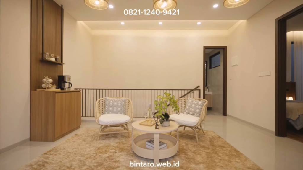 private family area lantai 2 di show unit discovery azzura bintaro tipe 8x16