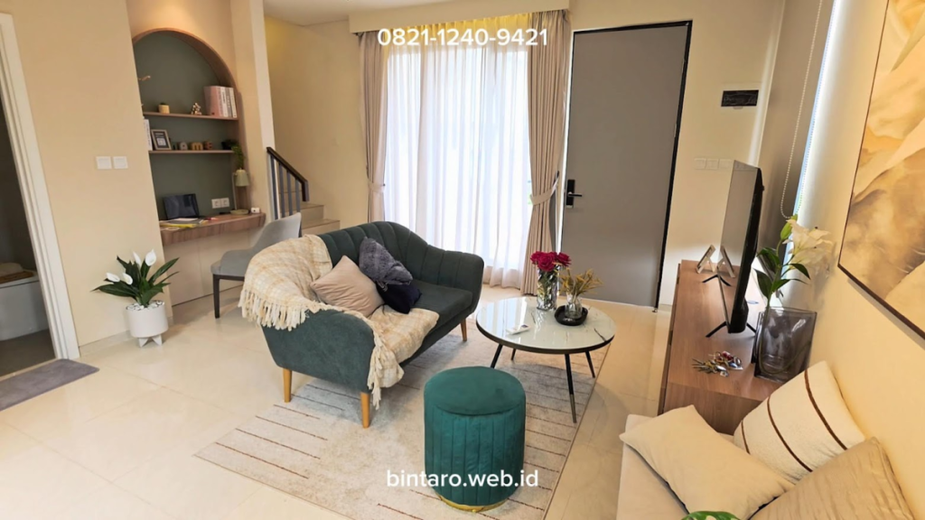 living room show unit discovery riviera aira tipe 6