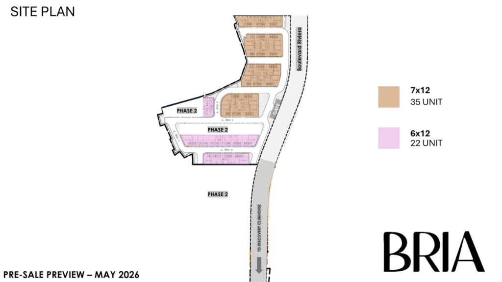 Siteplan Cluster Discovery Riviera Bria Bintaro tahap 1