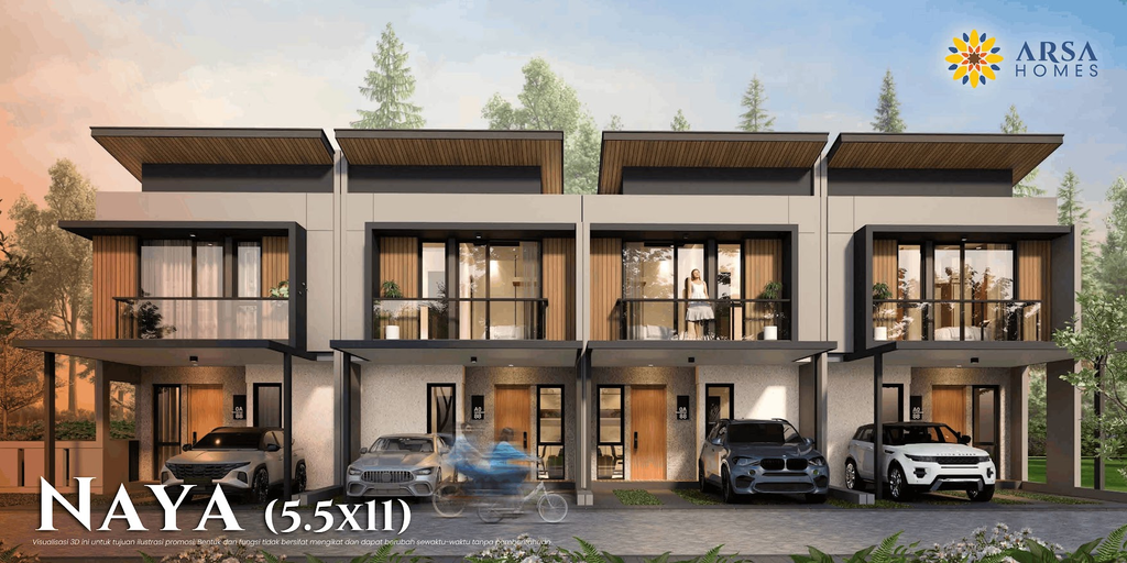 facade Arsa Homes Cirendeu tipe naya